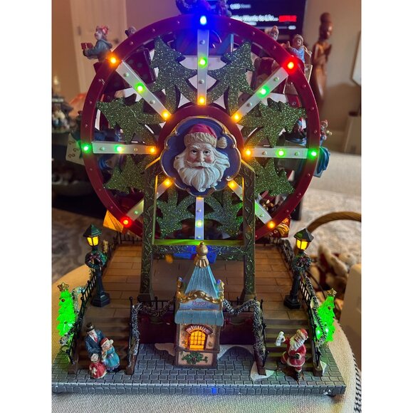Carole Towne Collection Santas Christmas Ferris Wheel LED Lights Holiday Decor - Picture 1 of 11